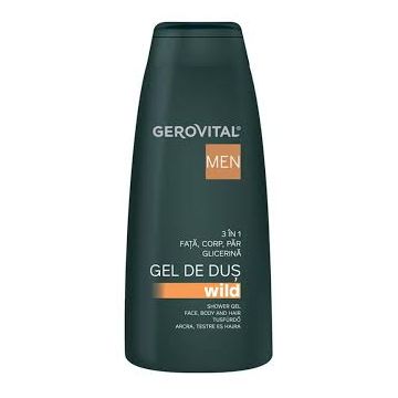 Gel de dus Wild 3 în 1 Men, 400ml, Gerovital