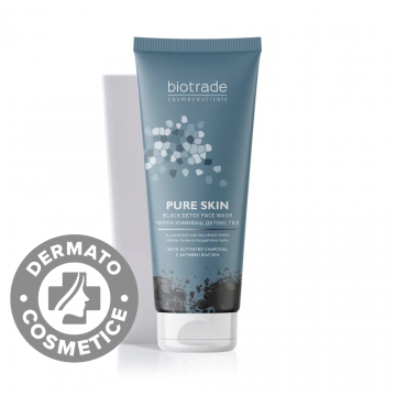 Pure Skin Detox gel negru de curatare, 200ml, Biotrade