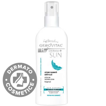 Lotiune calmanta dupa plaja H3 Derma+ Sun, 150ml, Gerovital