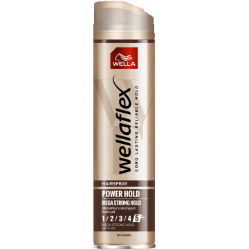 Fixativ cu grad de fixare 5 Mega Strong Hold  Wellaflex, 250ml, Wella