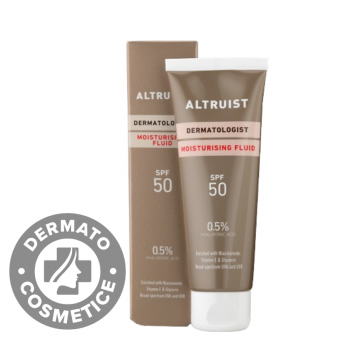 Fluid hidratant cu 0.5 acid hialuronic si filtru protector SPF 50, 50ml, Altruist