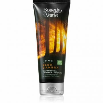 Sampon si gel de dus Men Nero D'Ambra, 200ml, Bottega Verde