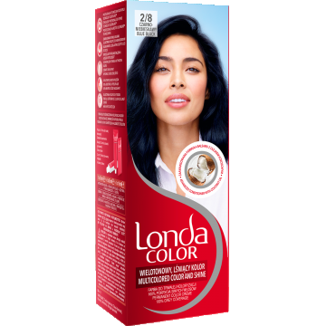 Vopsea de par permanenta 2/8 Blue Black, 110ml, Londa