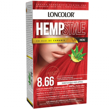Vopsea de par permanenta Hempstyle Nr. 8.66, 110ml, Loncolor