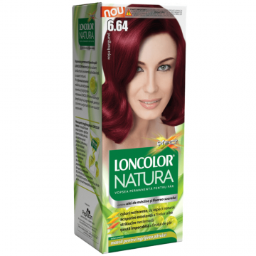 Vopsea de par permanenta Natura Nr. 6.64, 115ml, Loncolor