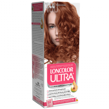 Vopsea de par permanenta Ultra Nr. 7.44, 110ml, Loncolor