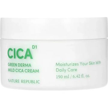 Crema hidratanta pentru fata si corp Cica Calm Green Derma, 190ml, Nature Republic