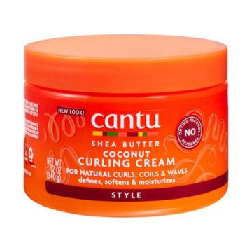 Crema pentru incretirea parului cu ulei de cocos Style, 340g, Cantu