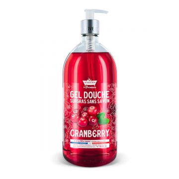 Gel de dus cu Merisoare Surgras fara sapun, 1l, Les Petites Bains de Provence