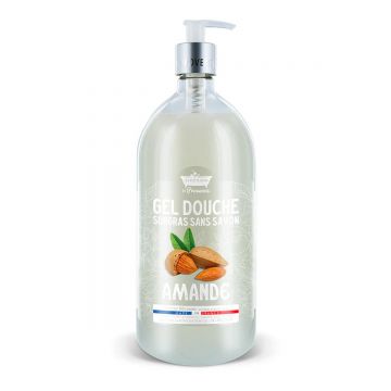 Gel de dus cu Migdale Surgras fara sapun, 1l, Les Petites Bains de Provence