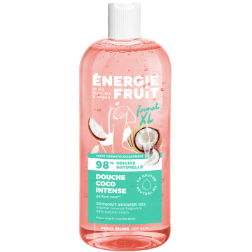 Gel de dus nutritiv pentru piele foarte uscata cu ulei de cocos organic si unt de shea, 500ml, Energie Fruit