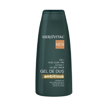 Gel de dus pentru barbati 3 in 1 Ambitious, 400ml, Gerovital