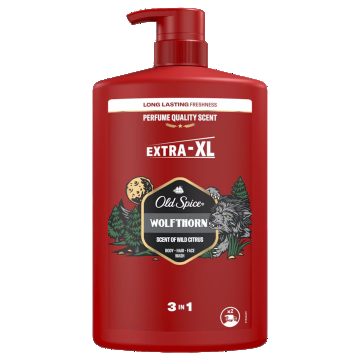 Gel de dus si sampon 3 in 1 Wolfthorn, 1000ml, Old Spice