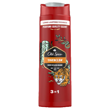 Gel de dus si sampon pentru barbati Tiger Claw, 400ml, Old Spice