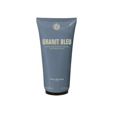Gel sampon pentru par si corp Granit Bleu, 200ml, Yves Rocher