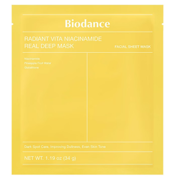 Masca cu niacinamide Radiant Vita Niacinamide Real Deep Mask, 34g, Biodance