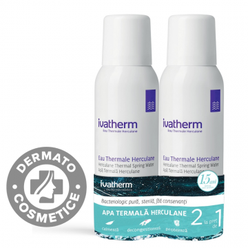 Pachet Apa termala Herculane 1+1 Gratuit, 2 x 100ml, Ivatherm