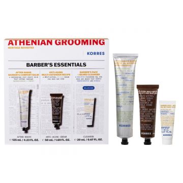 Pachet Men's Kit After-shave 125ml + Crema 50ml + Gel de curatare 20ml, Korres