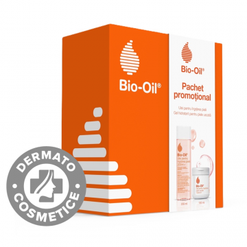 Pachet Ulei pentru ingrijirea pielii 200ml + Gel pentru ingrijirea pielii uscate 100ml, Bio-Oil