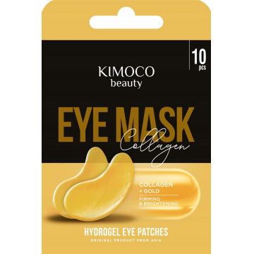 Plasturi pentru ochi cu colagen si particule de aur, 10 bucati, Kimoco