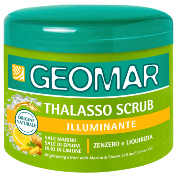 Scrub iluminator cu pudra de lamaie, 600g, Geomar