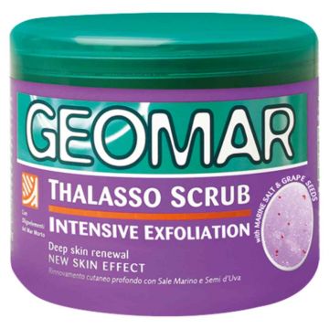 Scrub pentru exfoliere intensiva cu seminte de struguri Thalasso, 600g, Geomar