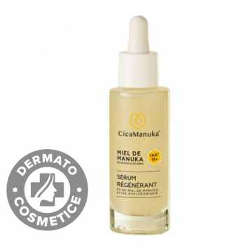 Ser pentru fata regenerant cu miere de Manuka IAA15+, 30ml, CicaManuka