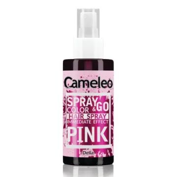 Spray colorant pentru par nuanta Pink Spray & Go, 150ml, Delia Cosmetics