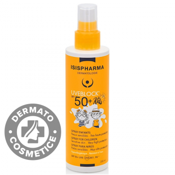 Spray cu protectie solara pentru copii UVEBLOCK SPF50+, 200ml, Isis Pharma
