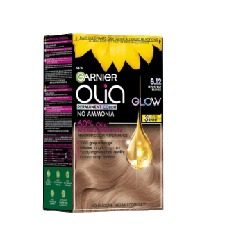 Vopsea de par permanenta fara amoniac 8.12 Iridescent Blonde Olia, 174ml, Garnier