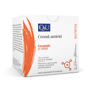 Crema antirid cu ceramide si catina Nutris Q4U, 50 ml, Tis Farmaceutic