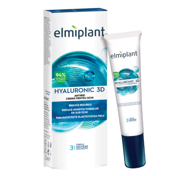 Crema antirid pentru ochi Hyaluronic 3D, 15 ml, Elmiplant