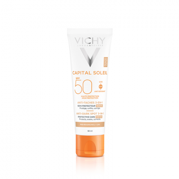 Crema colorata cu protectie solara pentru fata SPF50+ Capital Soleil, 50ml, Vichy