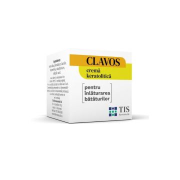 Crema keratolitica pentru indepartarea bataturilor Clavos, 4g, Tis Farmaceutic