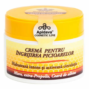 Crema pentru ingrijirea picioarelor, 50ml, Apidava