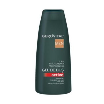 Gel de dus 3in1 Active Men 400 ml, Gerovital