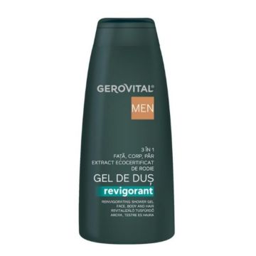 Gel de dus 3in1 Revigorant, Men 400 ml, Gerovital