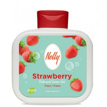 Gel de dus cu aroma de capsuni, 750ml, Nelly