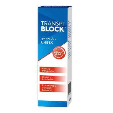 Gel de dus impotriva transpiratiei excesive Transpiblock, 200 ml, Zdrovit