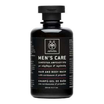 Gel de spalare corp si par pentru barbati, 250 ml, Apivita