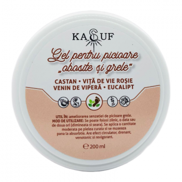 Gel pentru picioare obosite si grele, 200g, Kasuf
