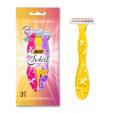 Pachet Aparat de ras Miss Soleil Colour Colletion, 3 bucati, BIC