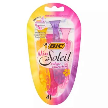Pachet Aparat de ras Sensitive Miss Soleil Colour Collection, 4 bucati, BIC