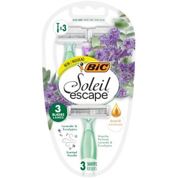 Pachet Aparat de ras Soleil Escape Lavanda si Eucalipt, 3 bucati, BIC