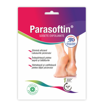 Sosete exfoliante Parasoftin, 1 pereche, Zdrovit