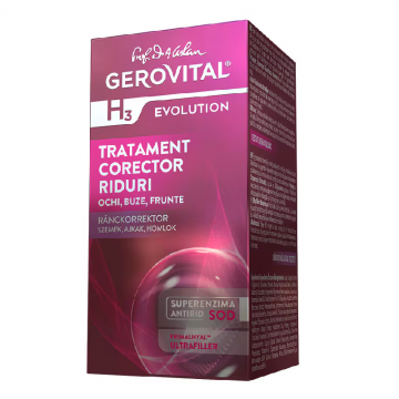 Tratament corector pentru riduri H3 Evolution, 15 ml, Gerovital
