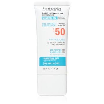 Babaria Sun Face fluid protector fără filtre chimice faciale