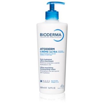 Bioderma Atoderm Créme Ultra Cremă nutritivă de corp pentru piele normală, sensibilă și uscată produs parfumat