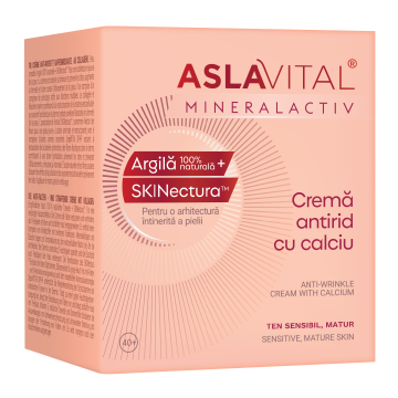 Crema antirid cu calciu, ten sensibil, 50ml, Aslavital