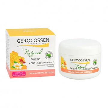 Crema contra petelor cu vitamina E, Natural Miere, 100 ml, Gerocossen